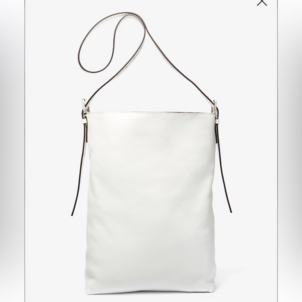 Michael Kors Collection Kiera White Leather Hobo Bag